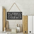 thumbnail image 2 of Hanging Wood Sign Home Decorative Blessed Are Those Who Do The Dishes Door Decorations Hanging Farmhouse Wood Sign Rustic Sign For Front Door Home Yard Porch Hanging Fall Decor 12" X 6", 2 of 7