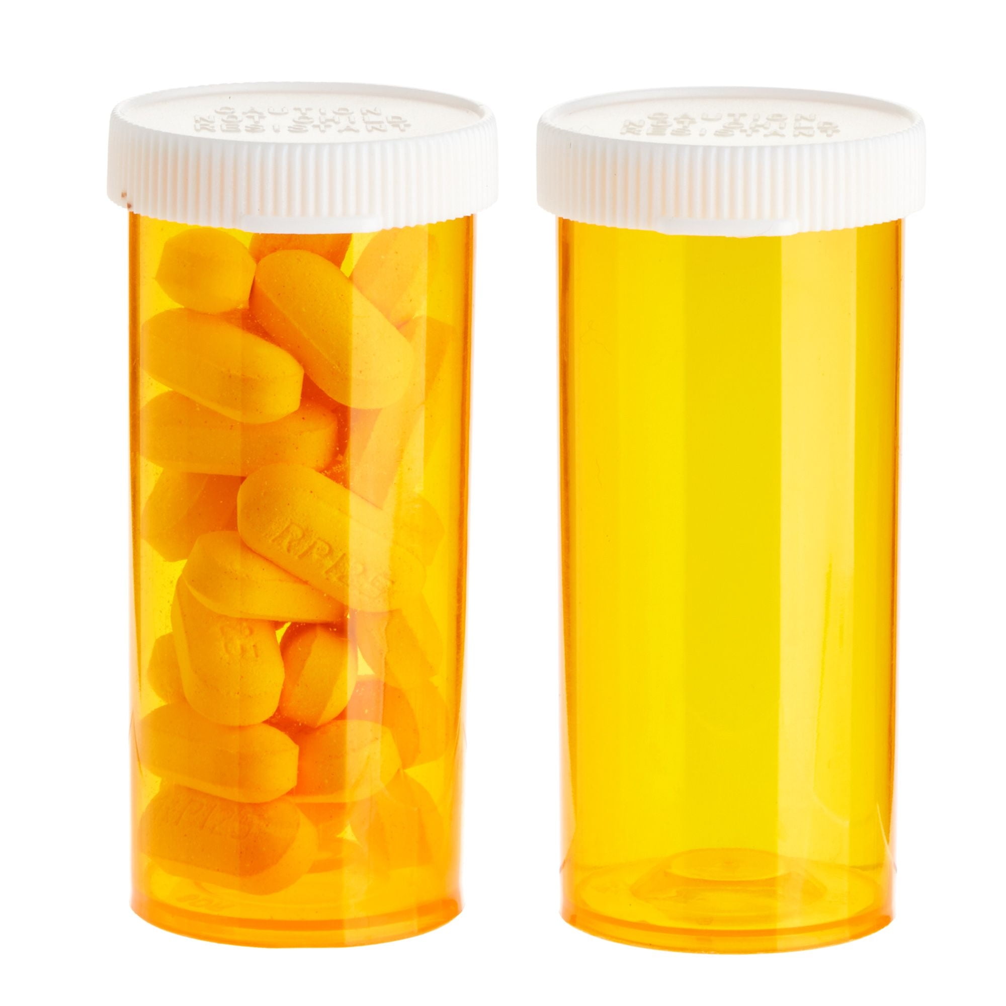 Orange Plastic Empty Prescription Containers with Child-Resistant Push&Turn  Cap. Stock Image - Image of bottle, container: 140418661