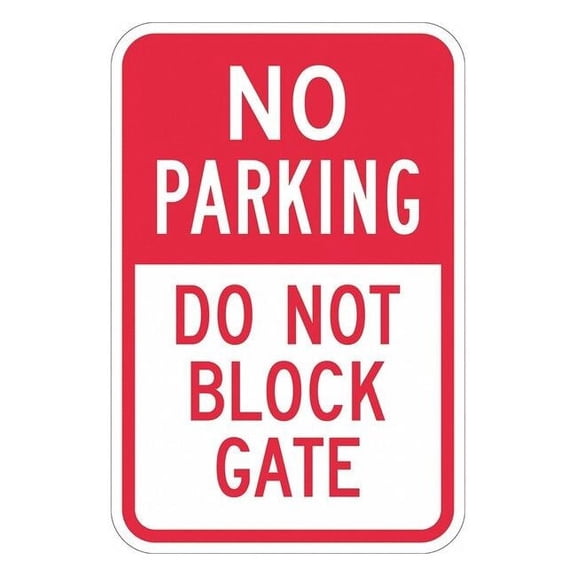 Lyle Gate No Parking Sign,18" x 12, T1-1096-DG_12x18 T1-1096-DG_12x18