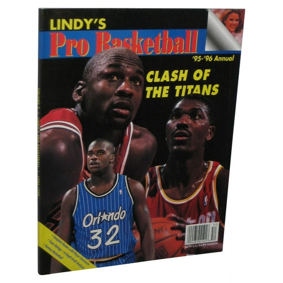 NBA Basketball Michael Jordan Lindy's Pro 95-96 Annual Magazine Book - (Clash of The Titans)