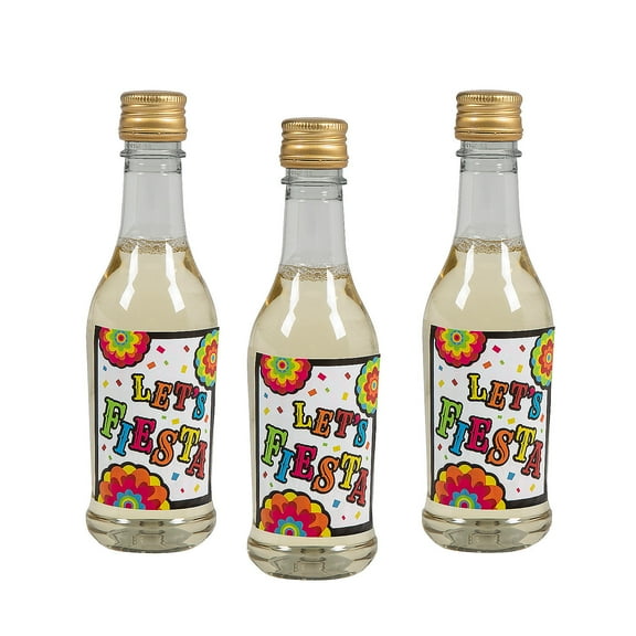 Fun Express Colorful Let’s Fiesta Mini Wine Bottle Labels - 12 Pc.