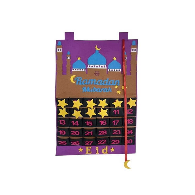Billuyoard Colgante Calendario Pared Sala de estar Fieltro Pegajoso Estrella Decoración Festival Granja Decorativo Oficina Colgante Personalizado Kits de decoración para fiestas