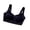 Black, variant on Ladies Solid Wireless Adjustable Strap Breathable Seamless Support Front Zip Closure Bra