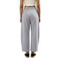 thumbnail image 4 of Barrel Linen Pants Women Baggy High Waisted Wide Leg Trousers Lightweight Summer Y2k Palazzo Harem Pants with Pockets, 2XL, 4 of 5