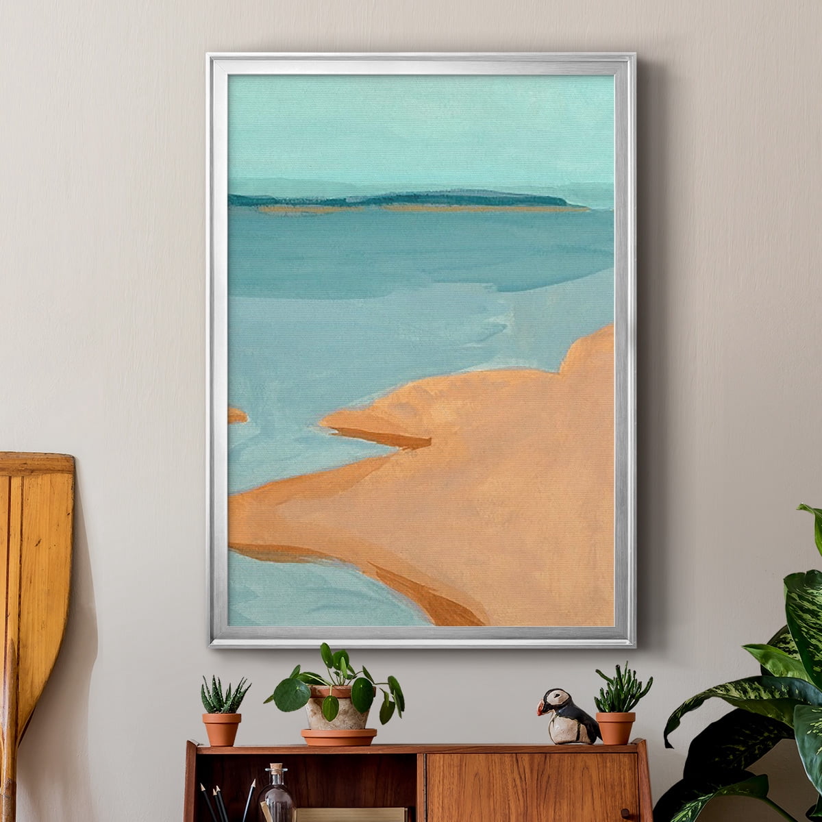Out on the Sandbar III Premium Framed Print, in Gold, Black, or Silver - Ready to Hang