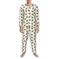 thumbnail image 3 of Fotbe Cute Little Bee Pijama de Hombre con Estampado de Manga Larga, Conjunto de 2 Piezas, Ropa de Dormir Suave y Cómoda con Bolsillos-Small, 3 of 7