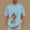 Light Blue, variant on Men's Cat Dog Pocket Carrier Soothe Crew Neck Short Sleeve Kangaroo T Shirt Wine