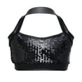 thumbnail image 1 of DPOIS Girls Child Sequin Halter Bra Top Kids Jazz Ballet Dance Stage Performance Fancy Tops, 1 of 5