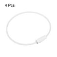 thumbnail image 3 of Uxcell Cable Key Rings 160mm Wire Keychain Twist Loops White 4 Pack, 3 of 6