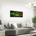 thumbnail image 3 of Erosebridal Teens Gaming Gamer Paintings Wall Decor Framed, Neon Gamepad Print Wall Hanging Decor Bedroom, Green Orange, 3 of 5