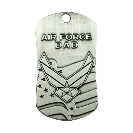 Air Force Dad Antique Finish Dog Tag Necklace-Isaiah 40:31 by Shields of Strength