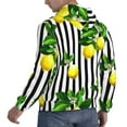 thumbnail image 3 of Bingfone Lemons On Striped Men'S Drawstring Hoodie Long Sleeve Pocket Sweatshirts-3x-Large, 3 of 9