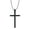 B Black, variant on Cross Necklace, Dainty Faith Pendant Necklace for Women & Men