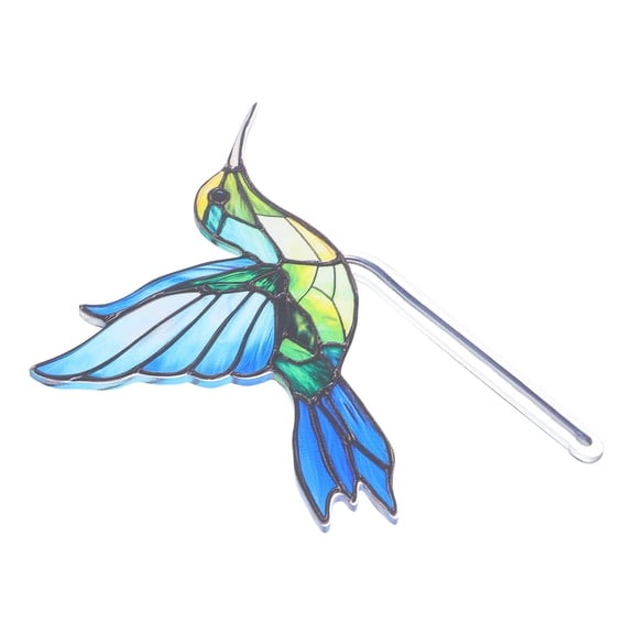 Hemoton Bird Flower Pot Ornament Bonsai Pot Huggers Acrylic Hummingbird Sculpture Decorative Yard Sign Outdoor Fairy Garden Planter Edge Accessories