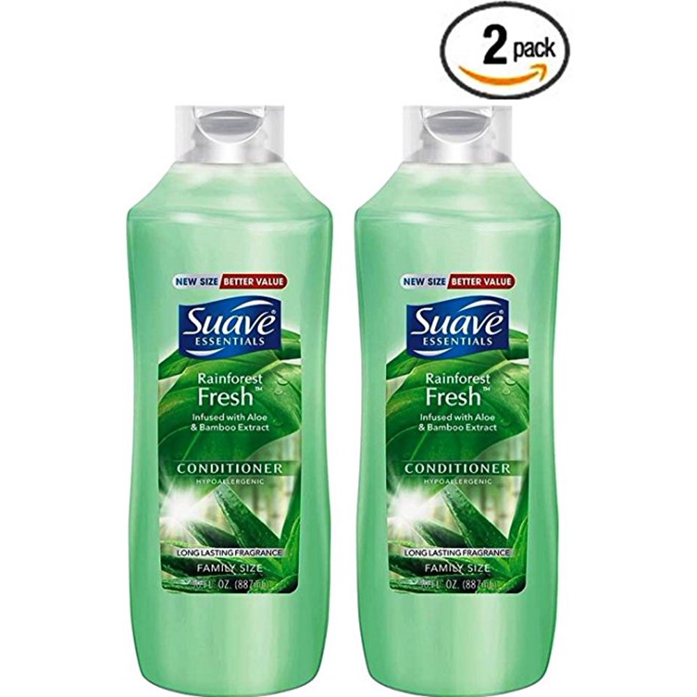 Suave Essentials Conditioner, Rainforest Fresh, 30 Ounce (Pack of 2