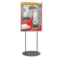 thumbnail image 5 of M&T Displays Floor Standing Double Sided Pedestal Metal Oval Info Board Black 24x36 inches Slide-In Poster Sign Holder 1 Tier, 5 of 5