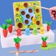 thumbnail image 3 of VISALY Farm - Juego educativo de madera para tirar y atrapar gusanos, juguetes para pescar rábanos, divertido y educativo, 3 of 8