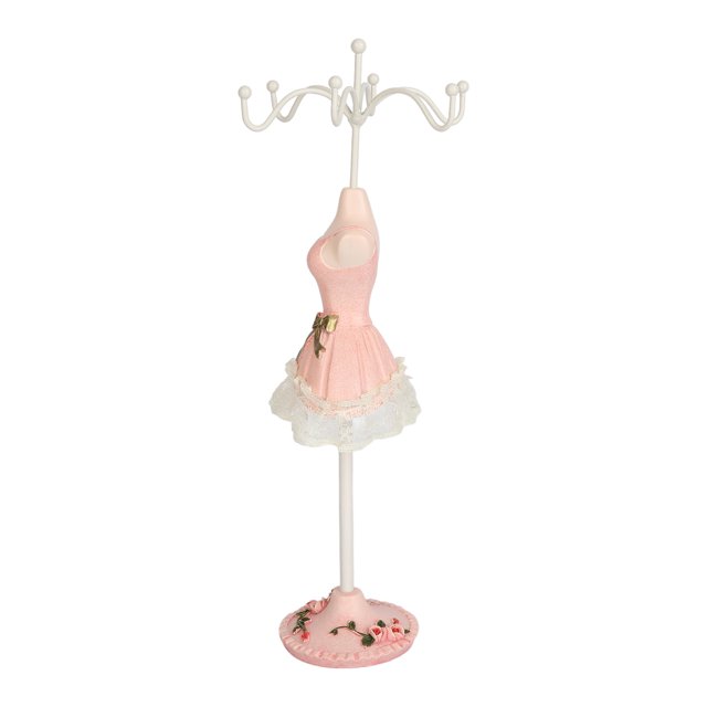 Model Dress Jewelry Display Holder, Space Saving Hanging Multifunctional Stable Base Mannequin Jewelry Display Rack for Home for Rings Champagne,Gray,Light Pink,Green