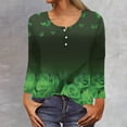 thumbnail image 2 of CEHVOM Mode Femmes Imprimé Manches Longues Confortable Respirant Sweat-Shirt Col Rond Liquidation, 2 of 5