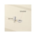 thumbnail image 6 of Clear CZ Huggie 7mm Toddler / Kids / Girls Earrings Hoop - 14k White Gold, 6 of 7