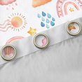 thumbnail image 4 of Homewish Watercolor Rainbow Clouds Curtains Pack of 2 (42x84 Each),Colorful Stars Graffiti Curtains Blackout,Pink White Bedroom Curtains For Girl Kids,Breathable Home Decor, 4 of 6