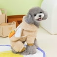 thumbnail image 4 of Pijamas para mascotas, ropa para perros de cuatro patas, mono abrigado de invierno, mono (marrón), 4 of 6