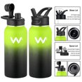 thumbnail image 3 of WEREWOLVES 32 oz Insulated Water Bottle, Stainless Steel Vacuum Sports Water Bottle with 2 Lids, Durable Leakproof Metal Thermos, BPA-free Water Flask Jug with Strap for Gym Camping, 3 of 6