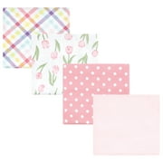 Luvable Friends Hudson Baby Flannel Receiving Blankets 4pk, Blossom Tulip