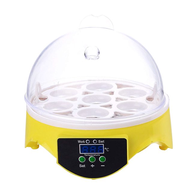 Incubadora de 7 huevos de pollo máquina automática de incubar huevos Ehuebsd de aves con control de temperatura inteligente suministros de loro y codorniz