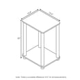 thumbnail image 2 of Mesa auxiliar Furinno de roble francés gris/negro, paquete de 2 unidades, diseño elegante, 2 of 5