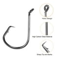thumbnail image 4 of Uxcell 6/0# Carbon Steel Offset Hook Fishing Circle Hooks with Barbs, Black 100 Pack, 4 of 5