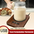 thumbnail image 5 of Sourdough Starter Warmer Mat - 24H Timer - Precise 1F Thermostat Control (70-100F) - Smart Memory Warming On/Off - Fits Jars Up to 40oz - Perfect for Home Baking, 5 of 9