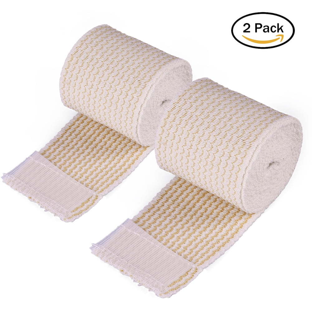 Cotton Elastic Bandage Compression Wrap with HookandLoop Closure on Both Ends by LotFancy, 2