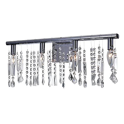 CWI Lighting Lampe de Coiffeuse 4 Lumières avec Finition Chromée