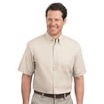 thumbnail image 2 of Port Authority Adult Male Men Plain Shirt Lt Stone/Navy X-Large Tall, 2 of 2