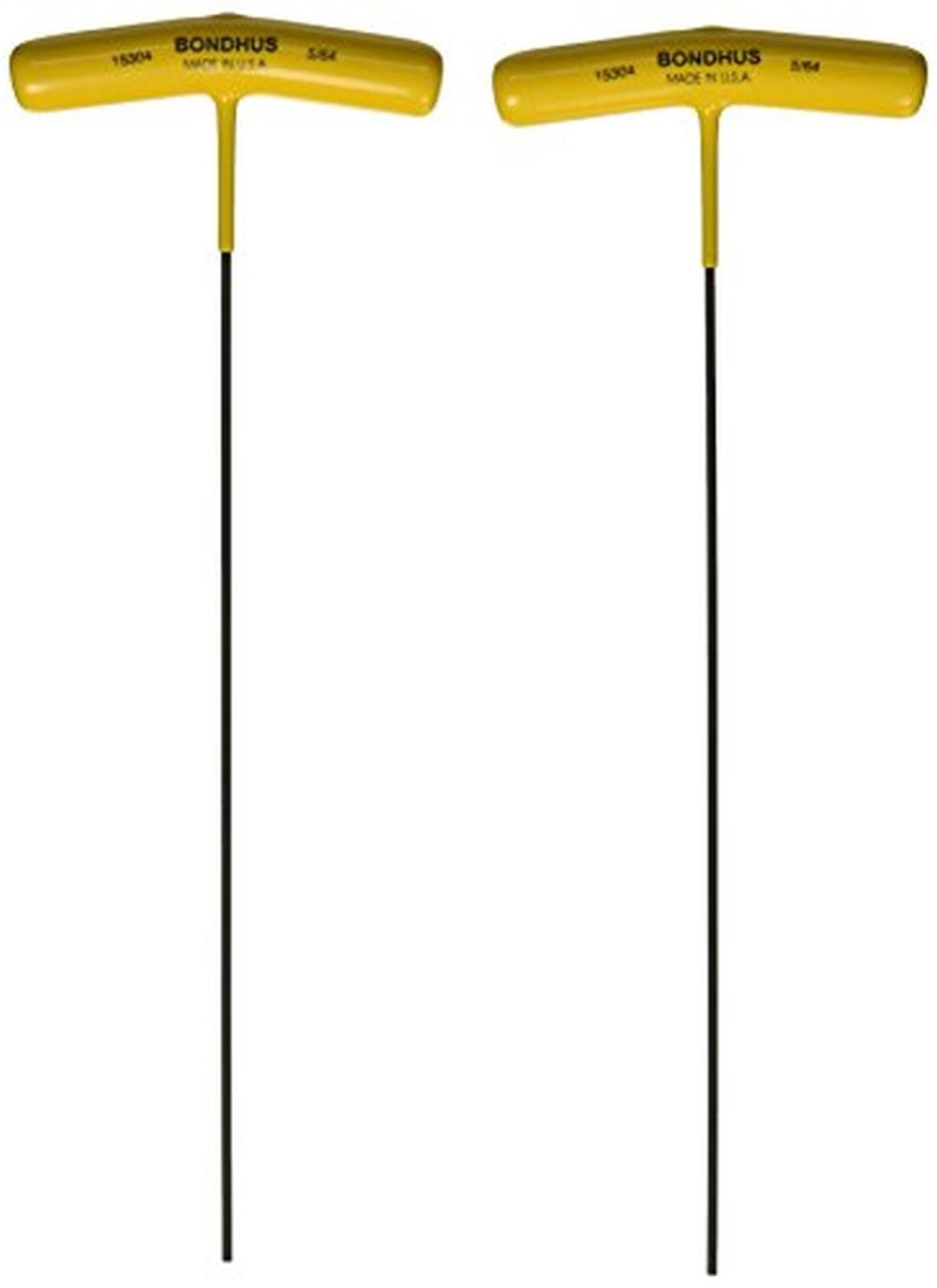 Bondhus 13308 9/64 X 4.9 Inch Hex Tip Graduated Length T-Handle With P Finish 2 Piece