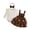 Brown, variant on enyan Baby Girls Christmas Outfits Long Sleeve Onesie Romper Suspender Skirt Set Headband 3Pcs Fall Winter Clothes White,6-12 Months