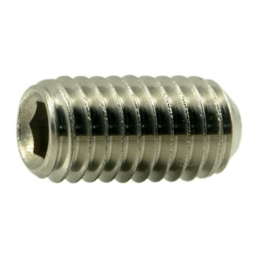 #10-32 x 3/8" 18-8 Stainless Hex Socket Headless Set Screws SSSSS-107 (24 pcs.)