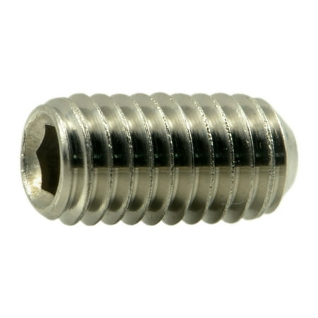 

#10-32 x 3/8 18-8 Stainless Hex Socket Headless Set Screws SSSSS-107 (24 pcs.)