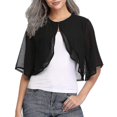 thumbnail image 1 of Cárdigan corto para mujer, Top de gasa con frente abierto, Bolero, Tops cortos de manga corta, 1 of 5