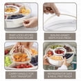 thumbnail image 4 of COOK WITH COLOR Round Snackle Box – 6-Compartment Serving Tray with Lid and Handle, Cream – Kids Lunch Box & Meal Prep Snack Container, 4 of 9