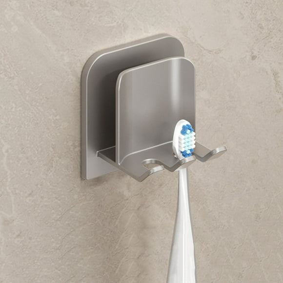 1 Piece Seamless Wall Mounted Non Porous Chopper Brush Rack Storage Rack Bathroom Braces Electrical Storage Rack Mouthwash Cup Rack