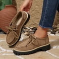 thumbnail image 6 of Women’s Suede Tassel Platform Loafers, Comfortable Lace-Up Shoes for Fall/Winter Commutes, School Days, and Casual Office Looks, 6 of 9
