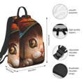 thumbnail image 2 of Yiaed Animal Cat Print Lightweight Backpack Travel Backpacks Hiking Daypack for Women Men, 2 of 5