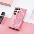 thumbnail image 4 of for Samsung Galaxy S23 Ultra (Not S23) Wallet Case for Women, Shiny Butterfly Flower PU Leather Cover with Card Slot Holder Flip Phone Case for Samsung Galaxy S23 Ultra Rhinestone Pink, 4 of 18