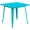 Crystal Blue, variant on Bowery Hill 31.5" Square Metal Dining Table in Blue