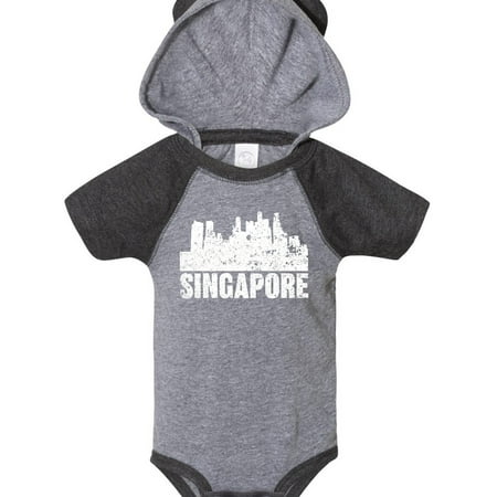

Inktastic Singapore City Skyline with Grunge Gift Baby Boy or Baby Girl Bodysuit