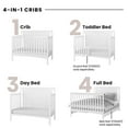thumbnail image 4 of Child Craft Scout 4-in-1 Convertible Crib, Beadboard Panel Design, 3 Mattress Heights, Matte White, 4 of 7