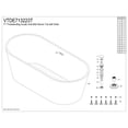 thumbnail image 6 of Kingston Brass VTDE713223T 71" Acrylic Oval Double Ended Freestanding Tub with Drain, Glossy White, 6 of 10