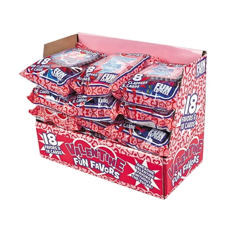 Valentine Hand Clapper Fun Favorsw/Cards - Toys - 324 Pieces